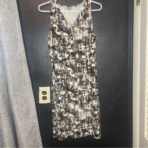 J. Jill Wearever Collections Women’s Medium Sleeveless Shift Dress Tan Black